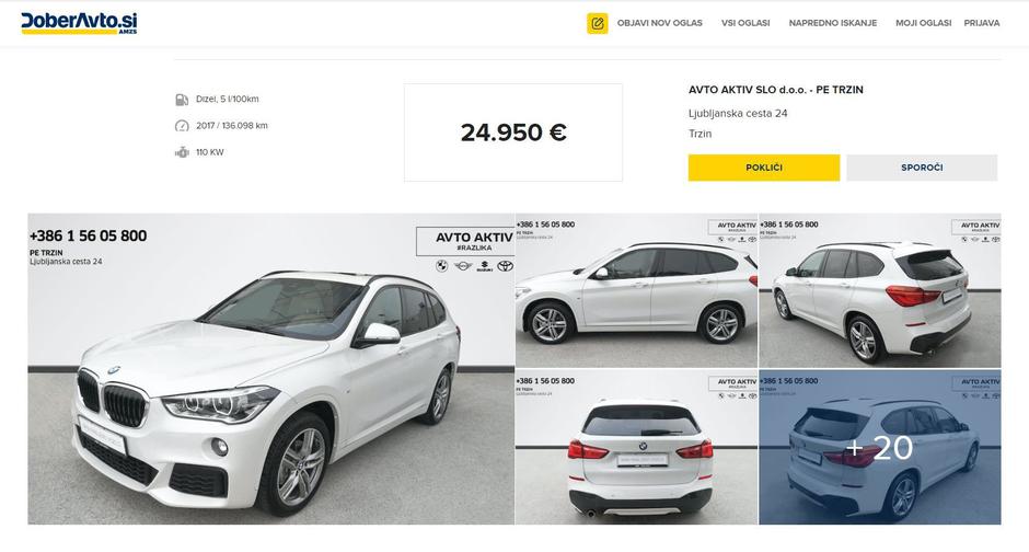 Oglas za rabljeni avtomobil na Doberavto.si | Avtor: Doberavto