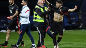 Slovenski redar, Luka Ivanušec, po tekmi Hrvaška Anglija na Evropskem prvenstvu U21
