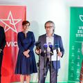 podpis namere o sodelovanju na parlamentarnih volitvah med strankama Vesna in Levica