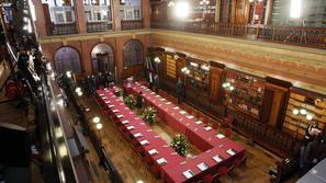 Sto let stara knjižnica Solvay v Bruslju bo gostila evropske voditelje. (Foto: R