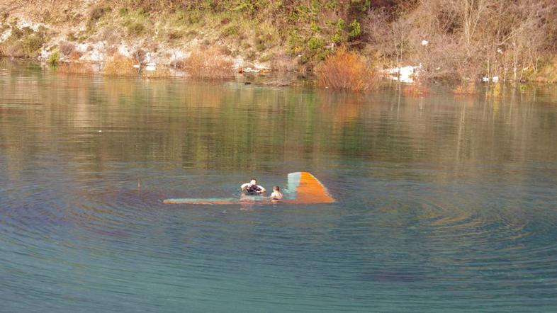 Reševanje zmajarja na Grobničkem polju