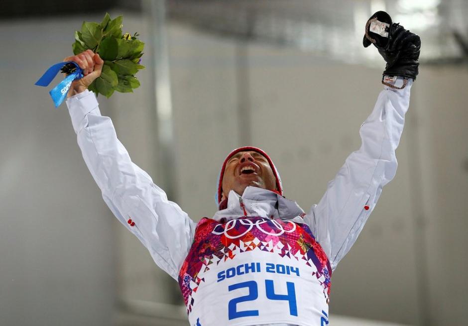 Ole Einar Bjoerndalen Norveška 10 km sprint biatlon Laura Soči olimpijske igre | Avtor: Reuters