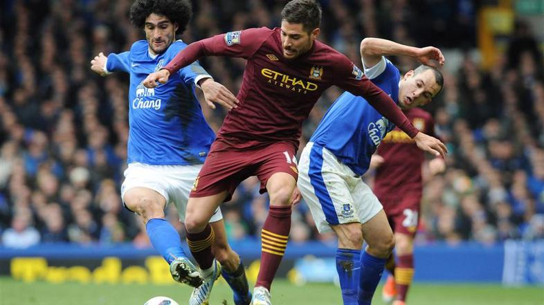 Everton Manchester City Premier League Anglija liga prvenstvo Garcia Fellaini