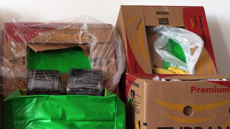 Kokain v škatlah z bananami