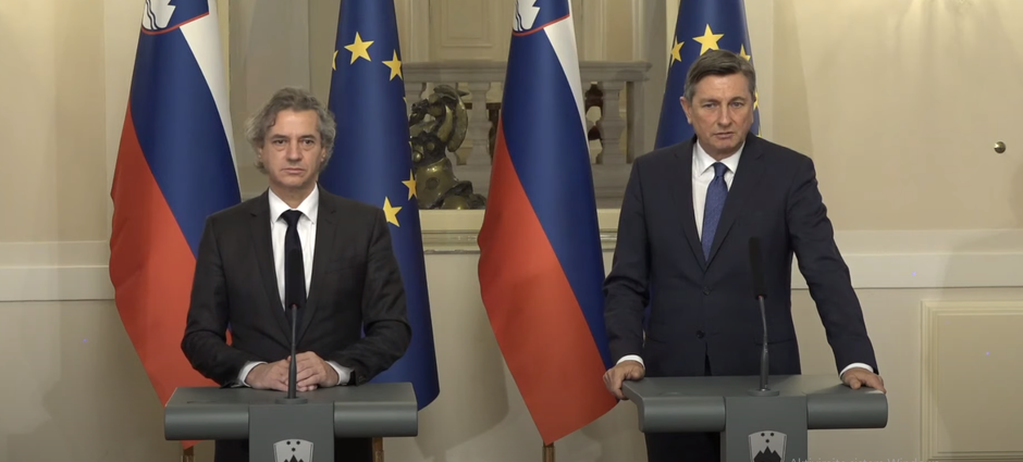 Robert Golob Borut Pahor | Avtor: PrtSc