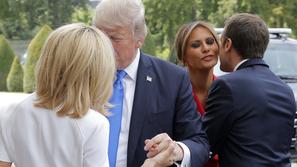 Donald Trump, Emmanuel Macron, Melania