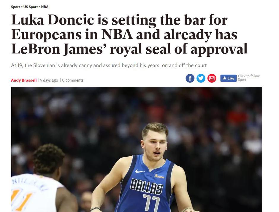 Luka Dončić | Avtor: independent.co.uk