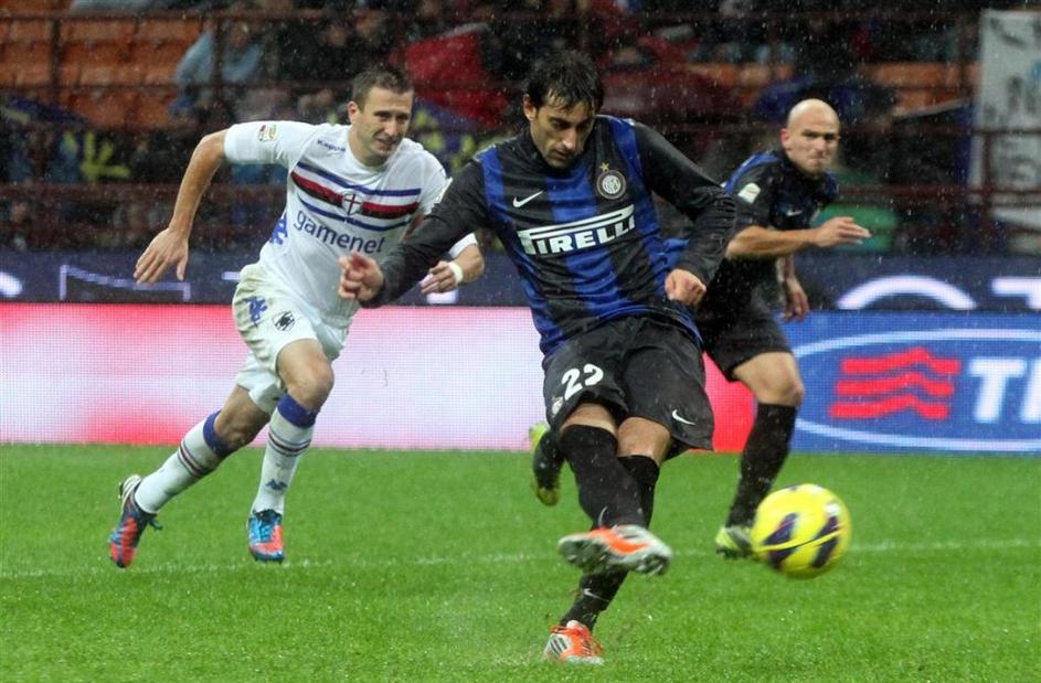 Milito strel enajstmetrovka Inter Milan Sampdoria Serie A Italija liga prvenstvo