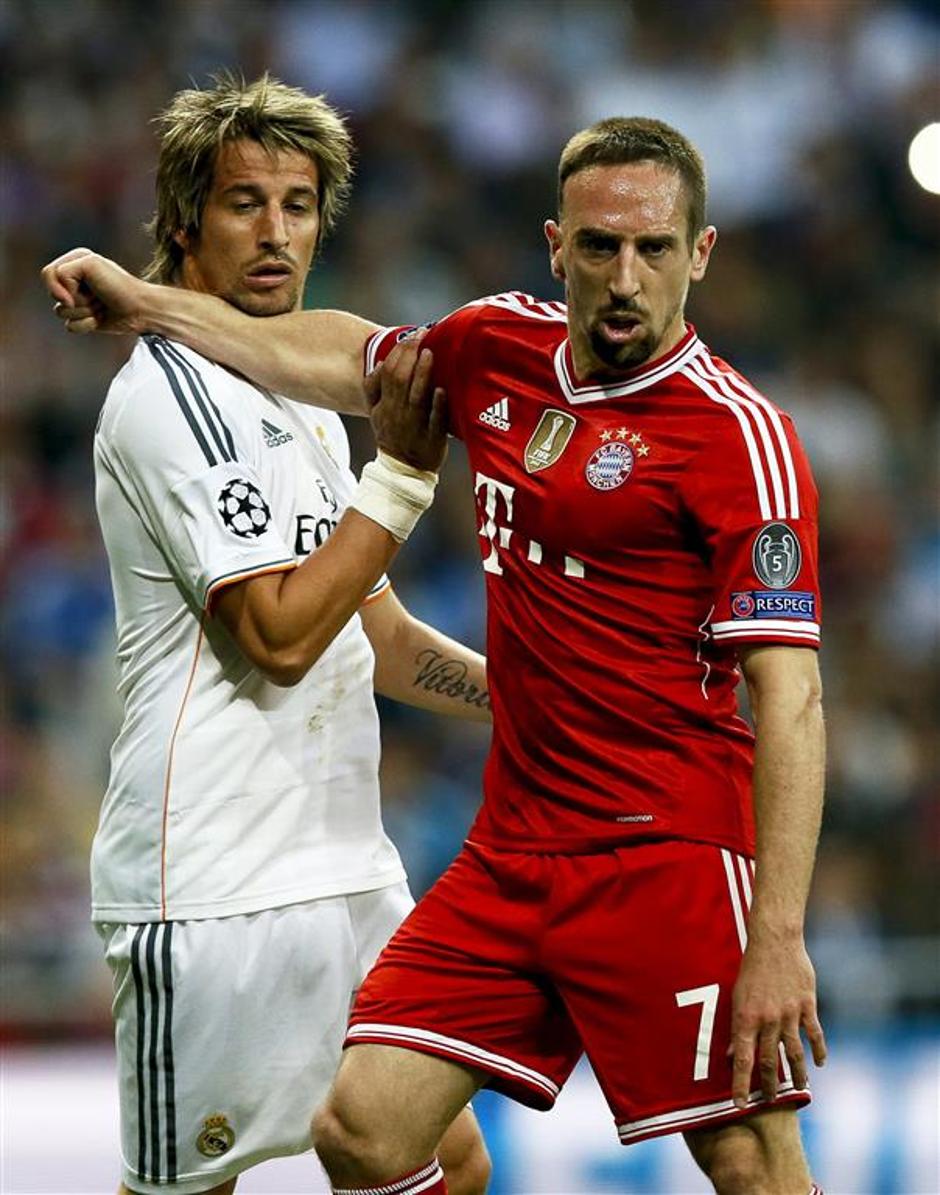 Real Madrid Bayern Liga prvakov polfinale Ribery Coentrao | Avtor: EPA