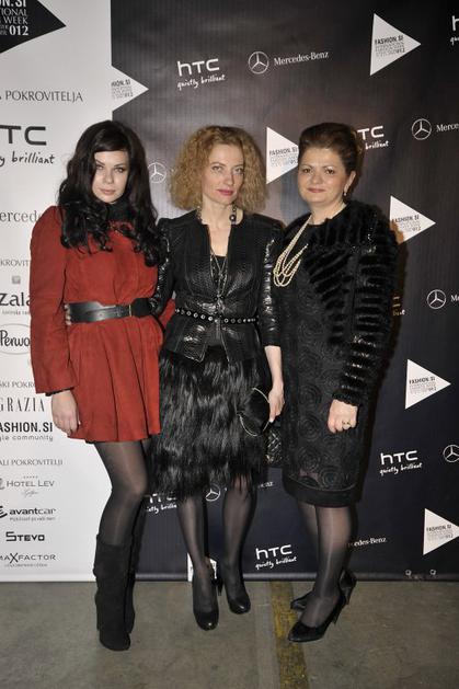 Hermina Kovačič in Milena Eber s hčerko Matejo