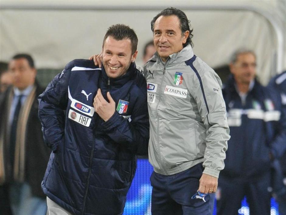 Cassano Prandelli Italija ZDA Združene države Amerike trening Genoa Genova | Avtor: EPA