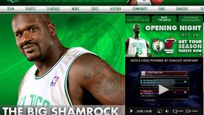 Spletno stran Boston Celticsov že krasi fotografija Shaqa v zelenem. (Foto: Celt