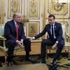 Donald Trump in Emmanuel Macron