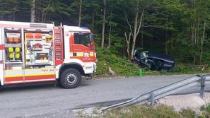 Prometna nesreča na območju Zgornje Sorice