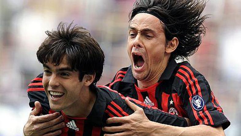 Kaka in Filippo Inzaghi sta bila junaka ob zmagi Milana.