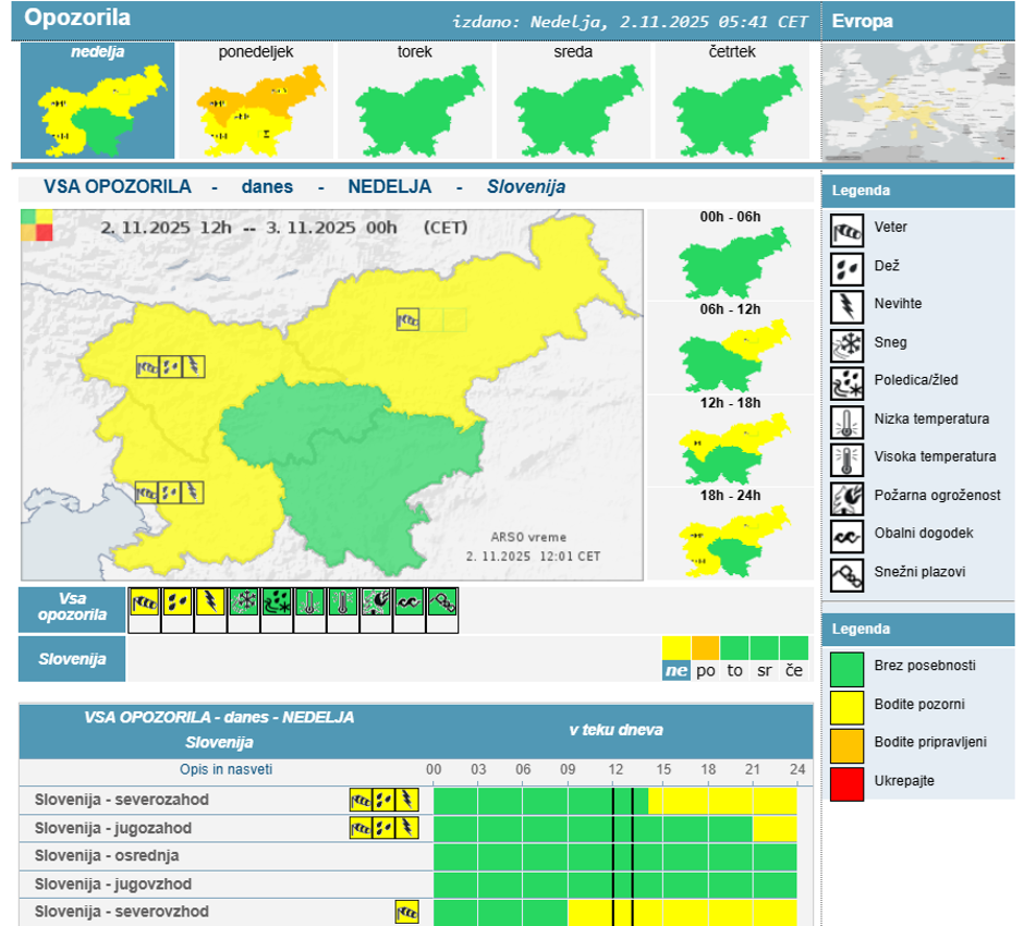 Oranžno opozorilo | Avtor: Arso