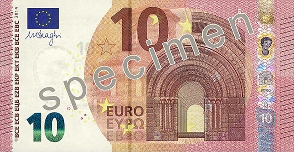 Novi bankovec za deset evrov
