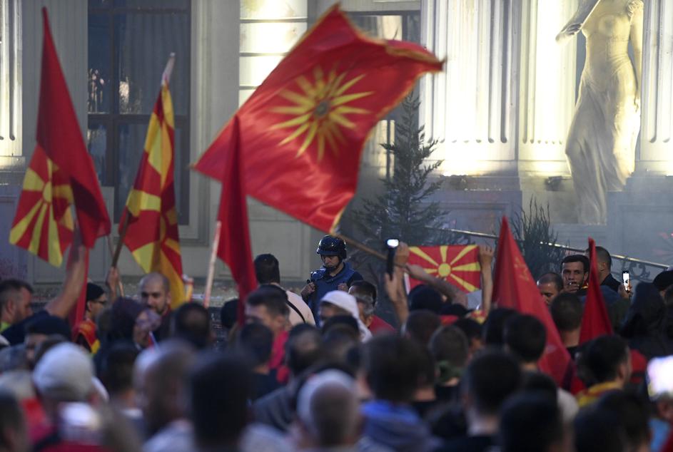 Skopje Makedonija protesti