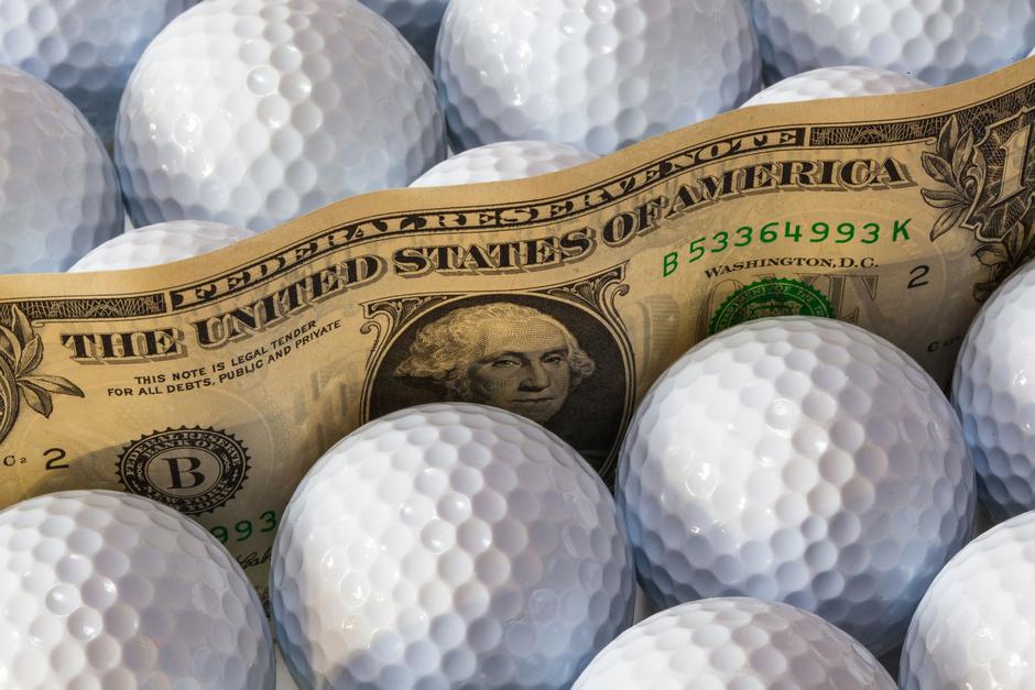 golf žogica bankovec denar dolar | Avtor: Profimedia