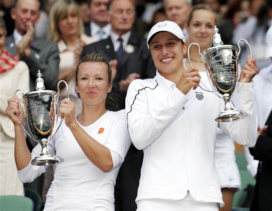 Kveta Peschke in Katarina Srebotnik | Avtor: EPA