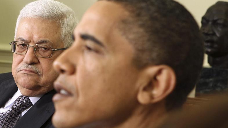 Palestinski predsednika Mahmoud Abbas in Barack Obama. (Foto: Reuters)