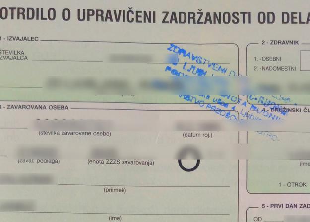 bolniški list, bolniška