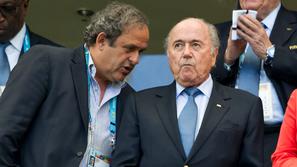 Michel Platini in Sepp Blatter