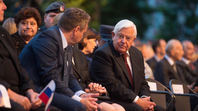 Milan Kučan na državni proslavi na Kongresnem trgu