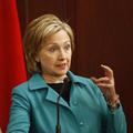 Hillary Clinton se je v ponedeljek na predavanju na univerzi v Kinšasi razburila