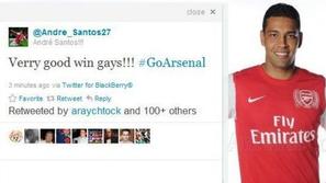 Andre Santos Twitter geji Arsenal
