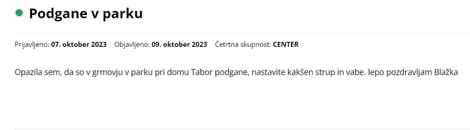 podgane v Ljubljani | Avtor: Posnetek zaslona