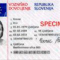 Prednja stran novega vozniškega dovoljenja