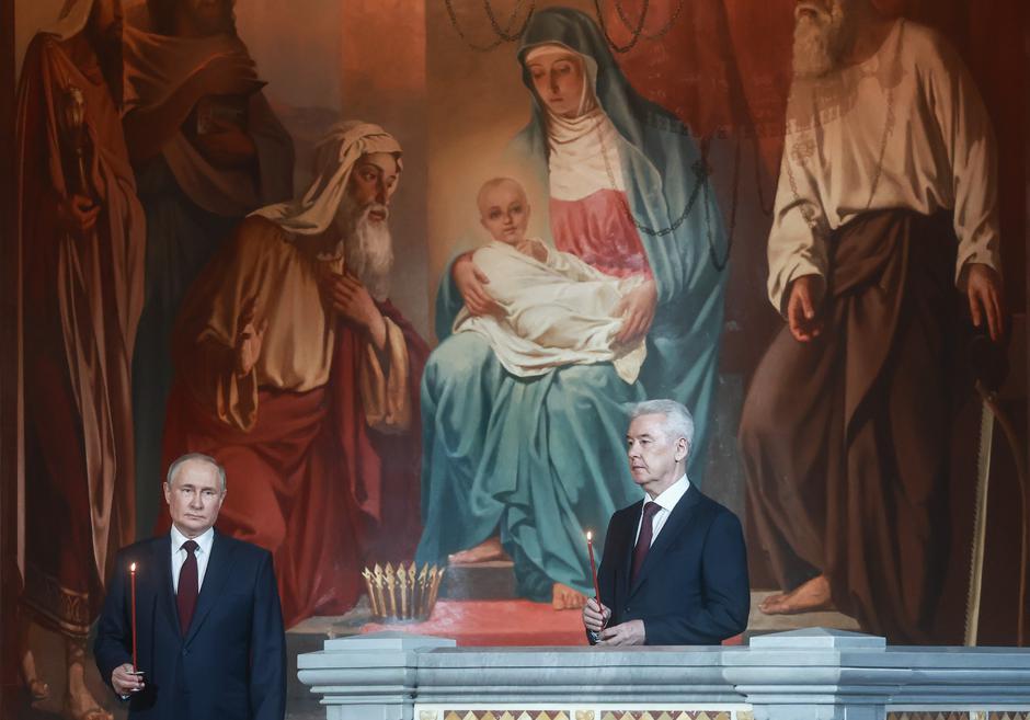 Vladimir Putin, pravoslavna velika noč v Moskvi | Avtor: Profimedia