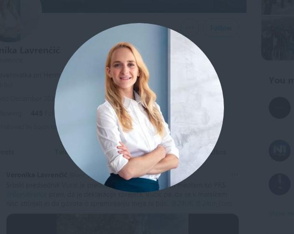 Veronika Lavrenčič | Avtor: Twitter