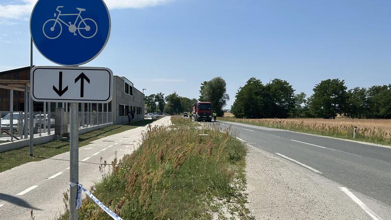 nesreča kolesarja in tovornjaka v Murski Soboti