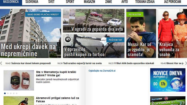 Spletna stran zurnal24.si