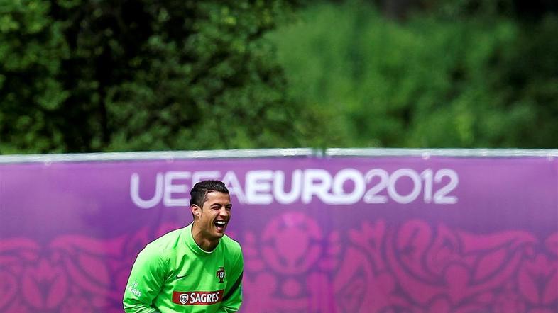 Ronaldo Portugalska Španija Opalenica Poznanj trening Euro 2012