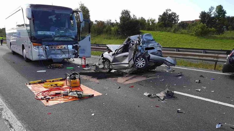 Smrtna prometna nesreča na primorski avtocesti