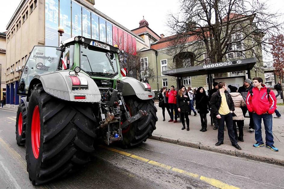 Traktor v Ljubljani