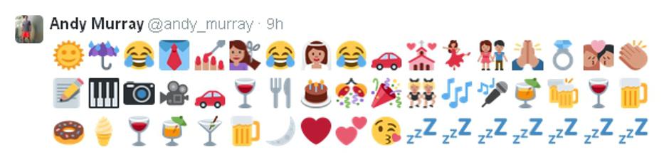 Andy Murray, tvit pred poroko | Avtor: Reševalni pas/Twitter