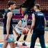trening košarkarske reperezentance slovenije, eurobasket 2025, mark padjen, gregor hrovat, leon stergar