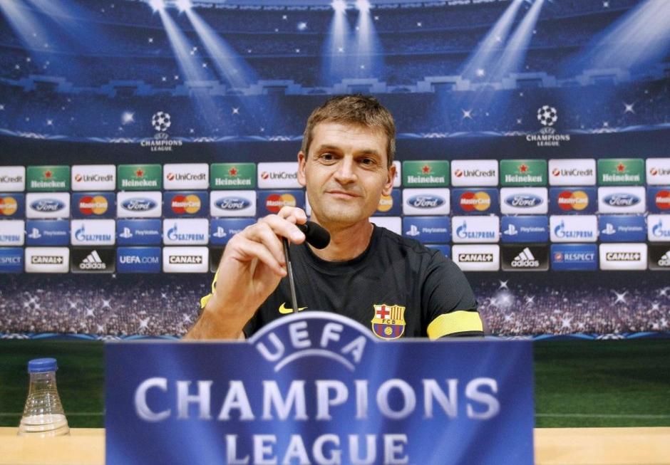 Vilanova mikrofon Barcelona Spartak Moskva novinarska konferenca Liga prvakov | Avtor: EPA