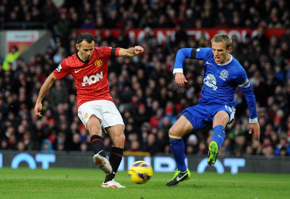 Giggs Neville Manchester United Everton Premier League Anglija liga prvenstvo
