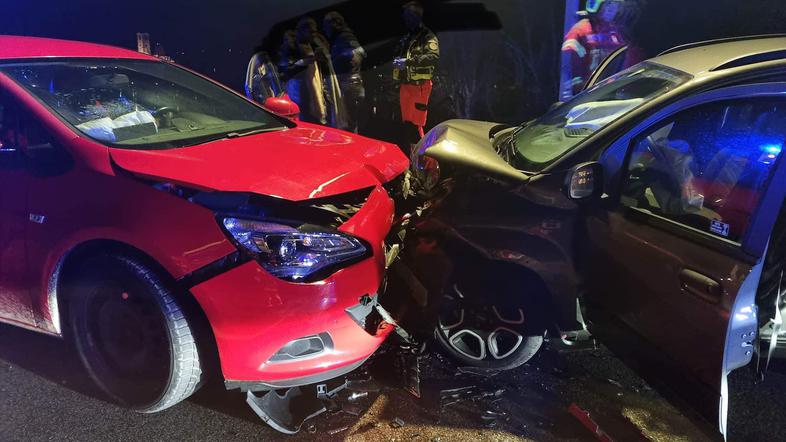 Prometna nesreča, Bled, trčenje