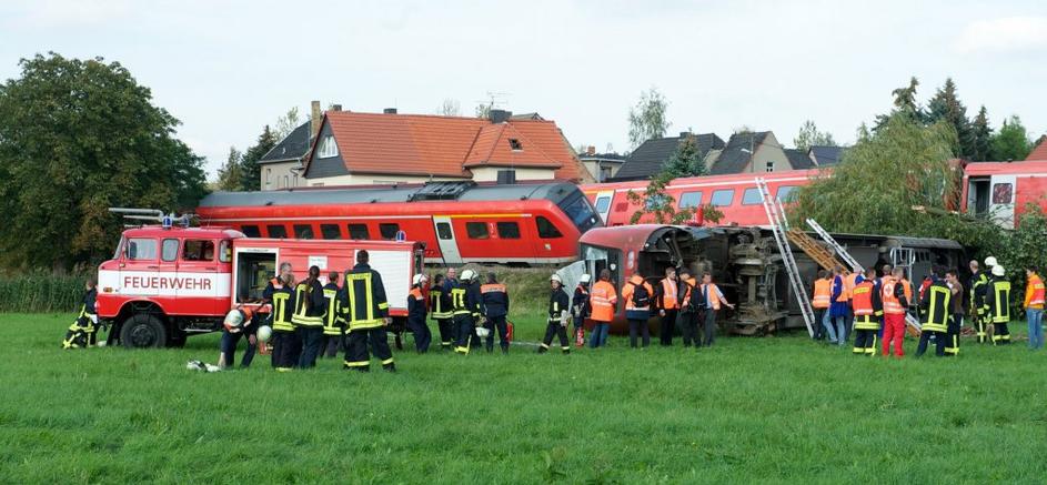 Železniška nesreča v Nemčiji.