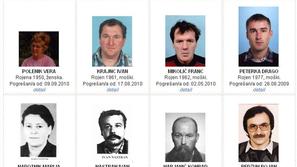 Seznam zadnjih pogrešanih oseb. Več najdete na www.policija.si; v desnem kotu Po