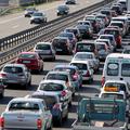 slovenija 08.04.10 guzva na avtocesti, gneca zaradi prometne nesrece, kolona voz
