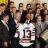 barack obama chicago blackhawks stanleyjev pokal sprejem