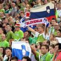 Slovenija Grčija EuroBasket Stožice Ljubljana navijači gledalci zastava