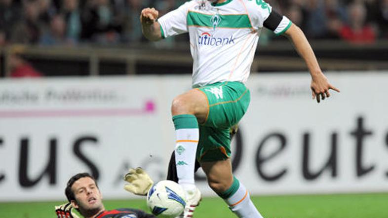 Samir Handanović je bil brez moči proti igralcem Werderja.